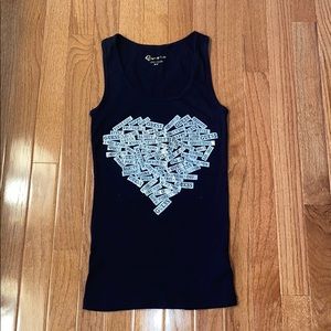 Guess heart logo tank top